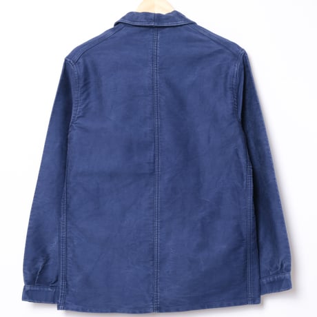 50-60s France Vintage Le Sans Pareil Blue Moleskin Jacket 1