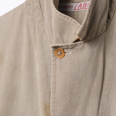 30-40s France Vintage LABOR Gray Cotton Twill All ln One
