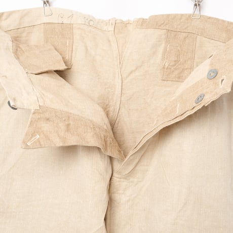 30s French Army Linen HBT Bourgeron Trousers Dead Stock