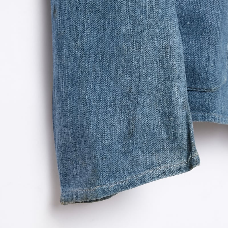 French Army Indigo Linen HBT Mechanic Double-Br