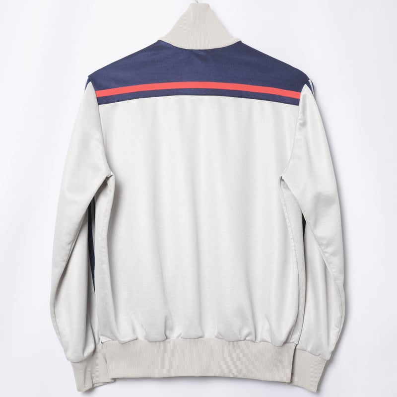 01年製adidasトラックジャケットLライトグレーCgirl古着Y2K短丈美品 80s Vintage adidas Track Jacket Light Gray × Na