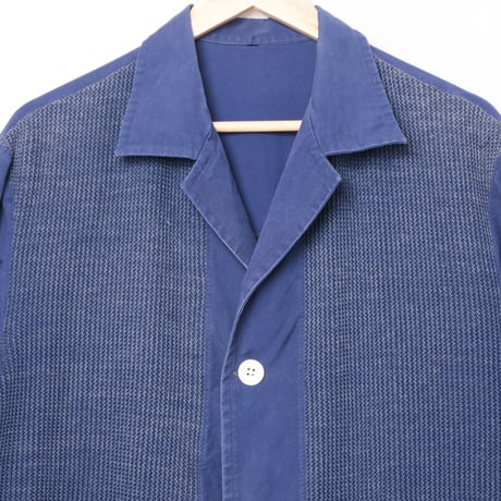 60s Euro Vintage Blue Knit Work Jacket
