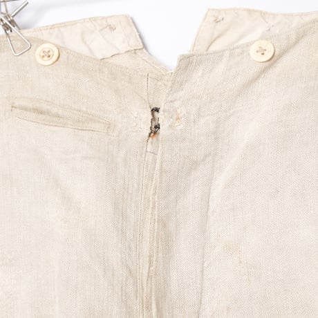-30s French Army Linen HBT Bourgeron Trousers 2
