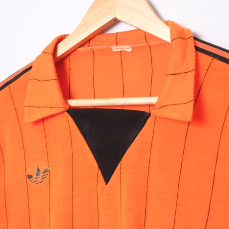 70-80s Vintage adidas Ventex Game Shirt Orange × Black