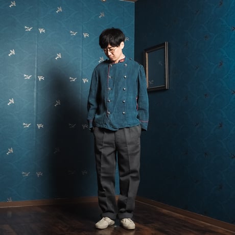 40-50s  Cotton Pique Trousers Dead Stock