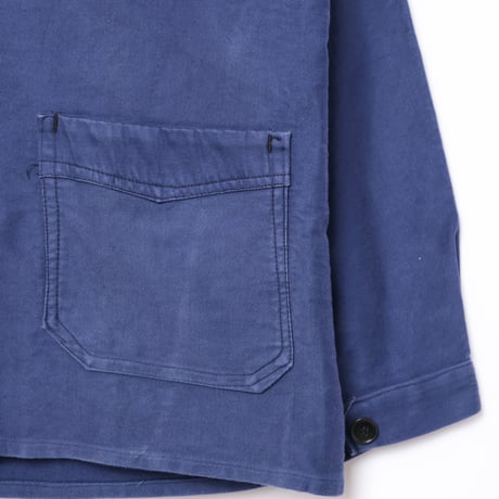 40-50s France  Vintage  Vicardex Blue Moleskin Jacket