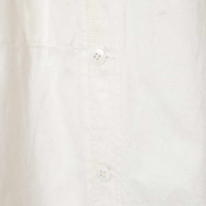 50-60s France Vintage Ecru Cotton Twill Work Ja