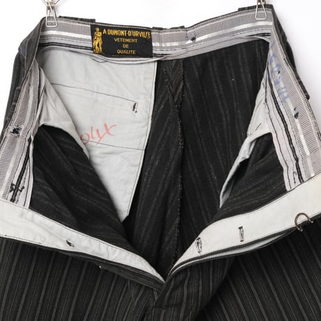 40-50s French Vintage  Dumont d'Urville Stripe Wool Trousers