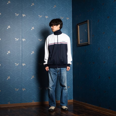 70-80s Vintage adidas Ventex Track Jacket Navy × White × Lines (Made in France)