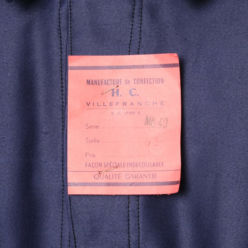 40s France Vintage H.Canals Blue Moleskin Work