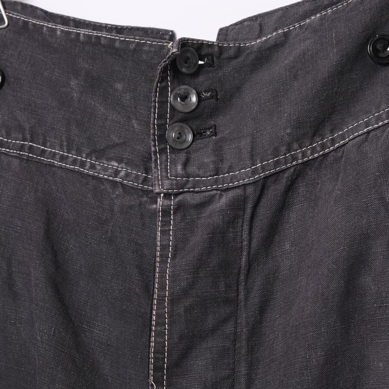 30-40s France Vintage SALASHE Black Linen Maq 30-40s France Vintage SALASHE Black Linen Maq