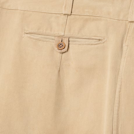 40s French Army FTEO Chino Trousers With Wood Buttons Size 86L(13)