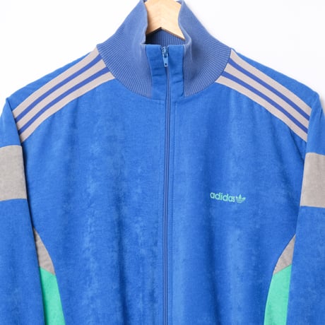 80s Vintage adidas Ventex Track Jacket Model Challenger Blue × Green (Made in France)