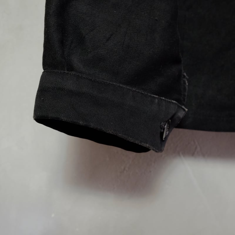 50s-60s Adolphe Lafont Black Moleskin Jacket Si