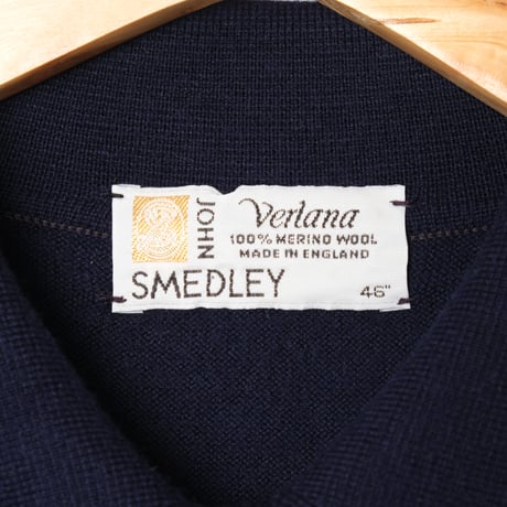 90s JOHN SMEDLEY Merino Wool Knit Polo（Made in England）