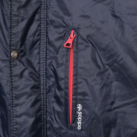 80s Vintage adidas Ventex Nylon Coat Navy × Red (Made in France)