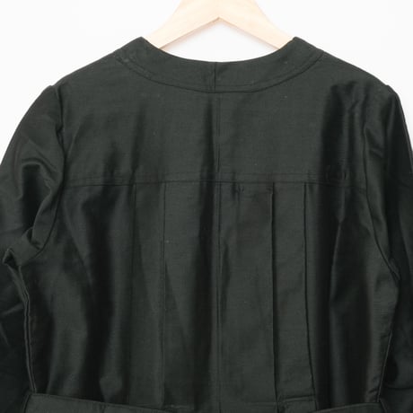 40-50s  Light Black Moleskin Work Dress Dead Stock