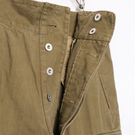 French Army M47 Trousers Early 比翼 Metal Button Size 21