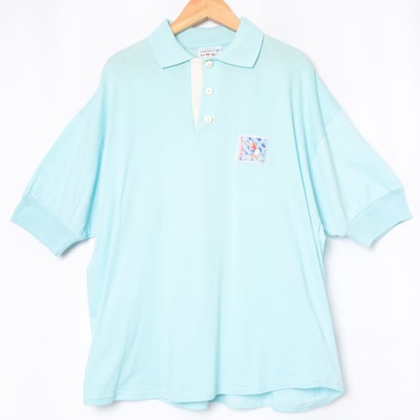 80s Vintage adidas Ventex Half Sleeve Polo Shirt Tennis Logo（Made in France）