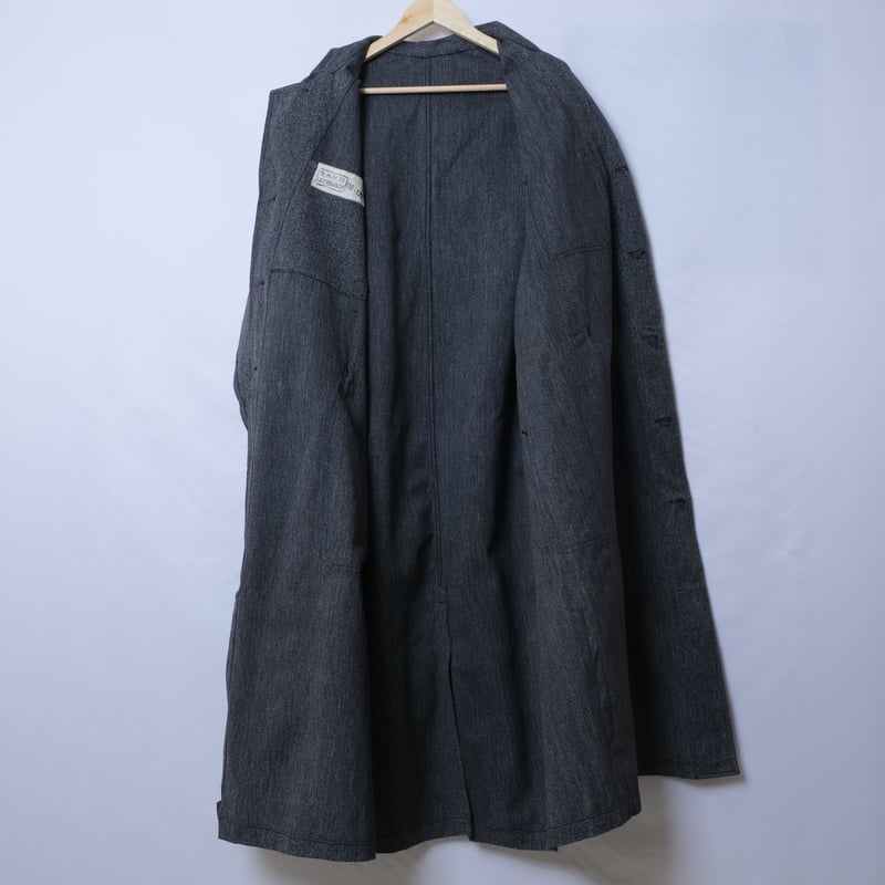 40-50s French Army Black Chambray Atelier Coat 40-50s French Army Black Chambray Atelier Coat
