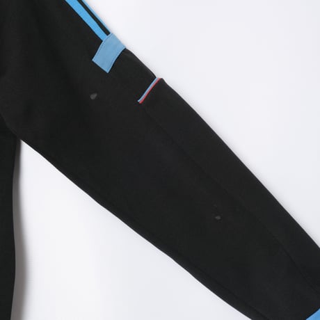 80s Vintage adidas Track Jacket Black × Light Blue（Made in France)