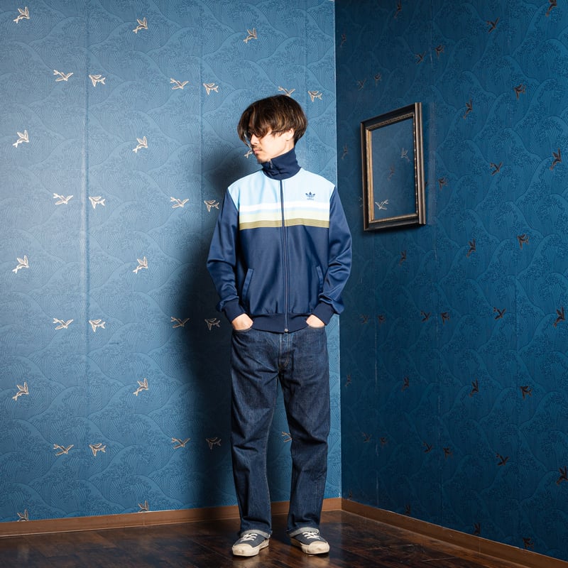 70-80s Vintage adidas Ventex Track Jacket Navy