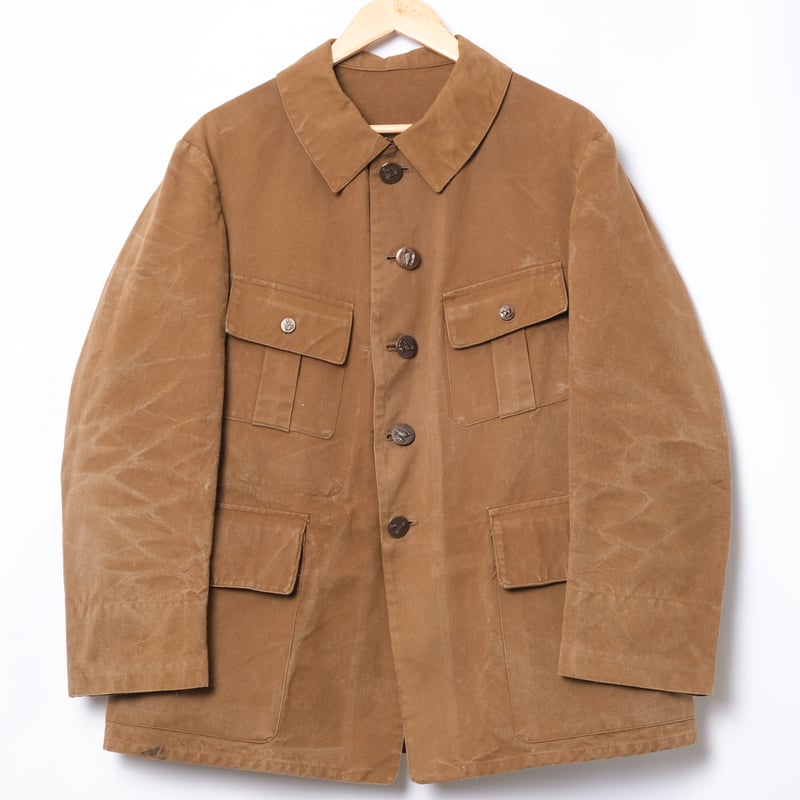 30-40s France Vintage Cotton Canvas Hunting Jac 30-40s France Vintage Cotton Canvas Hunting Jac