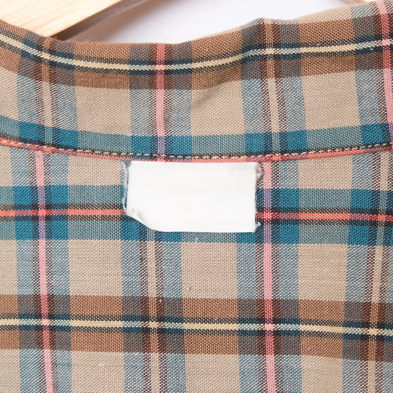 60-70s Euro Vintage Checked Short Sleeve Shirt