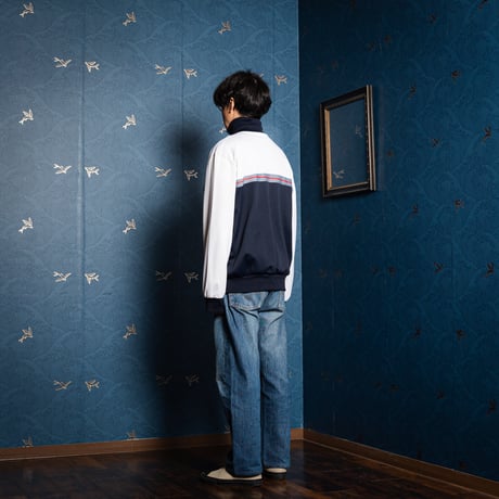 70-80s Vintage adidas Ventex Track Jacket Navy × White × Lines (Made in France)