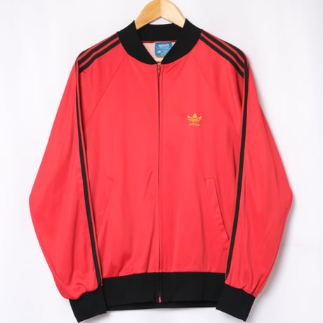 70s Vintage adidas Ventex  ATP Track Jacket Red × Black (Made in France)
