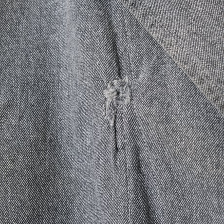 40-50s French Vintage DUTHILLEUL&MINART Black Chambray Atelier Coat