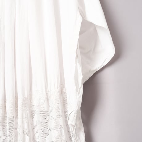 Early 1900s France  Antique Cotton Church Smock
