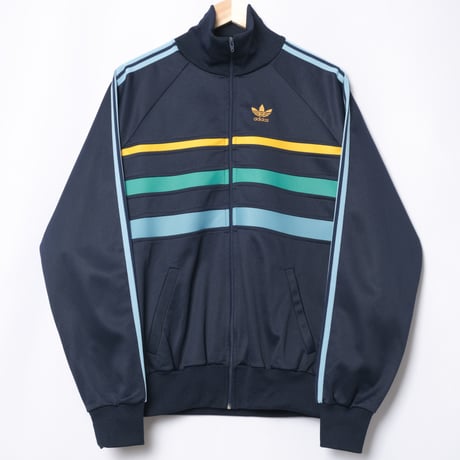 70-80s Vintage adidas Ventex Track Jacket Model First Navy × 3colors (Made in France) Size186