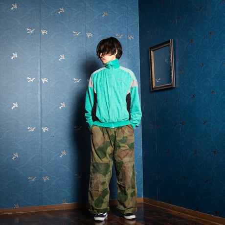 80s Vintage adidas Ventex Track Jacket Model Challenger Green × Gray (Made in France)