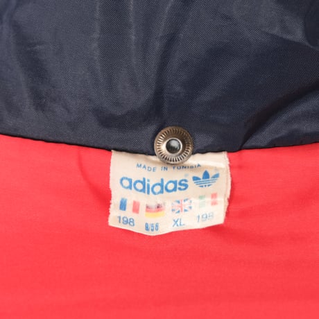 80s Vintage adidas Ventex Nylon Coat Navy × Red (Made in France)