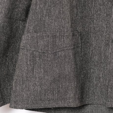 40-50s France Vintage Black Chambray Tailored Jacket Dead Stock Size 50