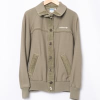 70-80s Vintage adidas Button Knit Jacket Khaki (Made in West Germany)