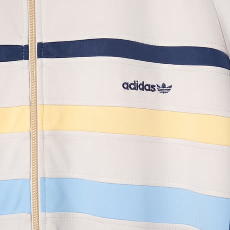 80s Vintage adidas Track Jacket Model First Gray × Navy × Yellow × Light Blue (Made in Hungaria)
