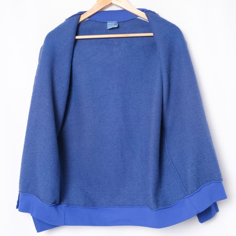 70s Vintage adidas Ventex Collarless Track Jacket Metal Zip Blue (Made in France)