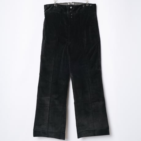 40-50s  France Vintage VETVOR Black Corduroy Trousers Dead Stock