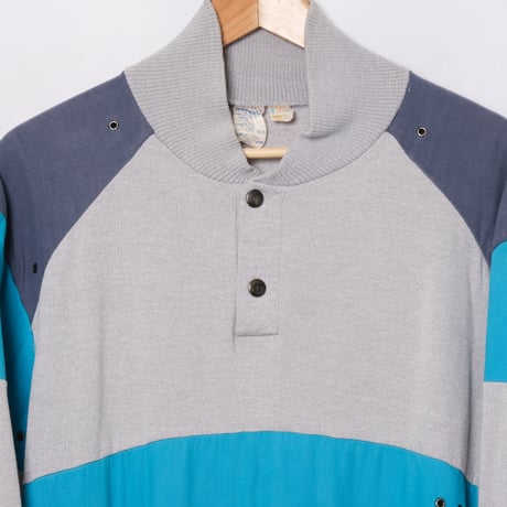 70-80s Vintage adidas Sweat Light Grey× LightBlue