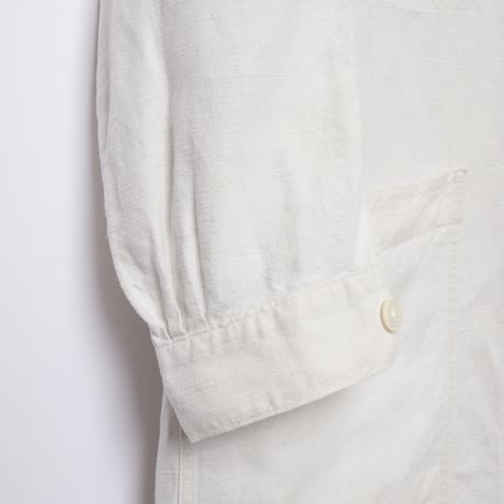 -30s  France Antique Linen Red Cross Hospital Coat
