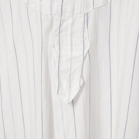 40-50s France Vintage Purple Striped Cotton Dress Shirt