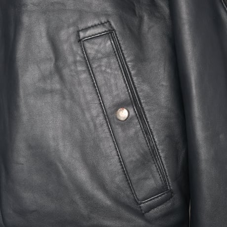 French Army Pilot Leather Jacket (Navy) Size96M With Liner