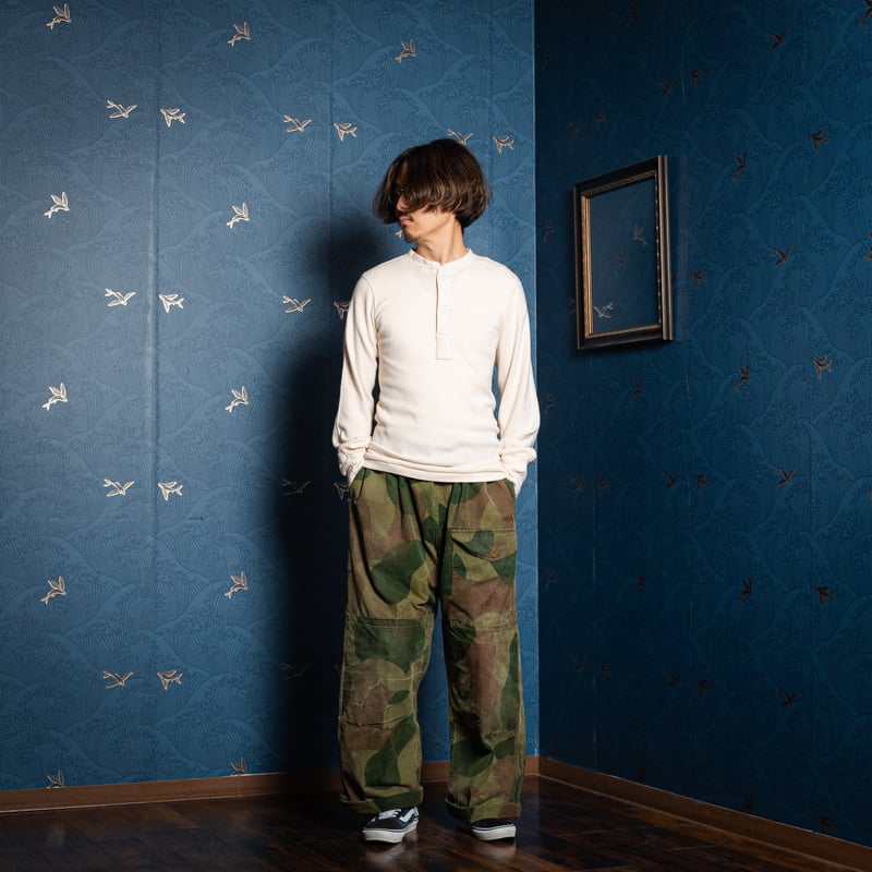 80s US Army Cotton Wool Henry Neck Under Shirt 