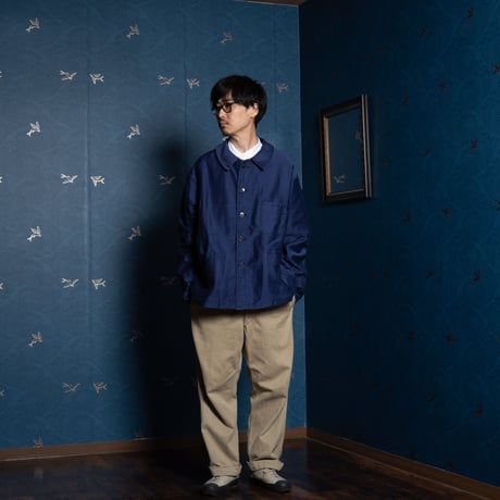 50s France Vintage Adolphe Lafont  Blue Moleskin Jacket