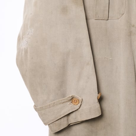 30-40s France Vintage LABOR Gray Cotton Twill All ln One