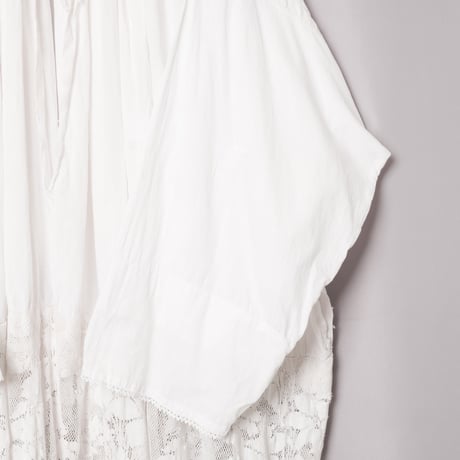 Early 1900s France  Antique Cotton Church Smock