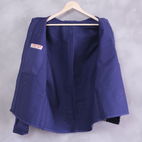 40-50s Dubre&Deverchere Blue Moleskin Jacket Dead Stock ②