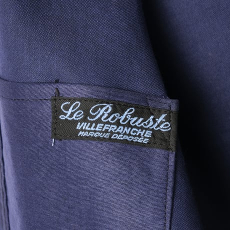 40s France Vintage Le Robste Blue Light Moleskin Jacket Dead Stock
